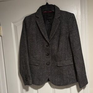 Talbots Charcoal Tweed Blazer